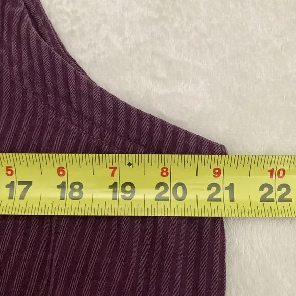 Vintage Amy K Su Tank Dress 1X Maxi Ribbed Pinafore Jumper Boho Travel - Picture 12 of 15